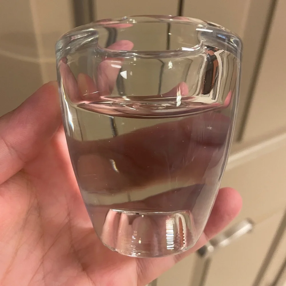 Glass candle holder